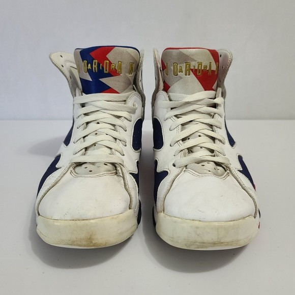 Nike Air Jordan 7 Retro Tinker Alternate 2016 Size 12 304775-123 White Blue Red - Picture 4 of 16